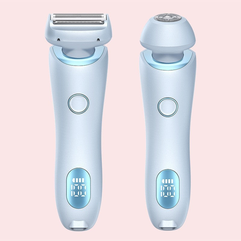 2 In 1 Hair Removal Epilator USB Rechargeable Trimmer Women Body Razor Face Leg Armpit Bikini Hand Pubic Shaver Hair Remover