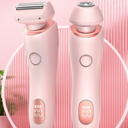 2 In 1 Hair Removal Epilator USB Rechargeable Trimmer Women Body Razor Face Leg Armpit Bikini Hand Pubic Shaver Hair Remover